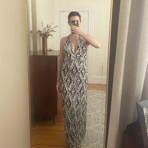 Black and white maxi dress